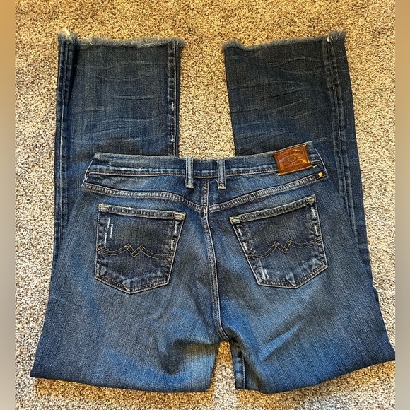 Lucky brand, Sweet and Low size 8 low rise jeans cut offs boot cut - Picture 1 of 6